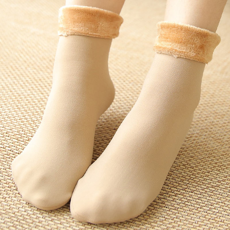 2 Pairs Ladies Velvet Cashmere Warm Socks For Ladiesā Thick Wool Socks for Autumn, Winter, Spring