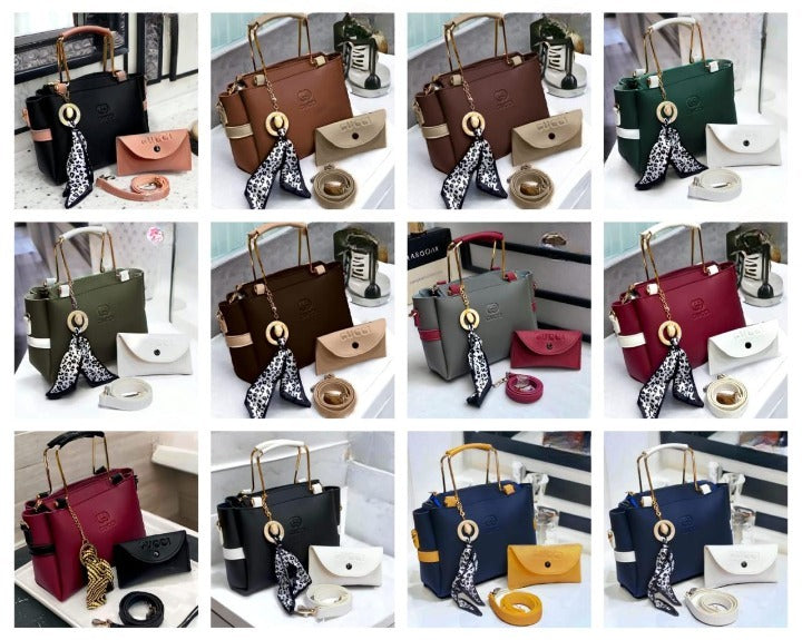 Ladies Handbag With Match Small Pouch Elegant Design Premium Quality