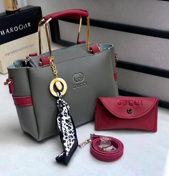 Ladies Handbag With Match Small Pouch Elegant Design Premium Quality