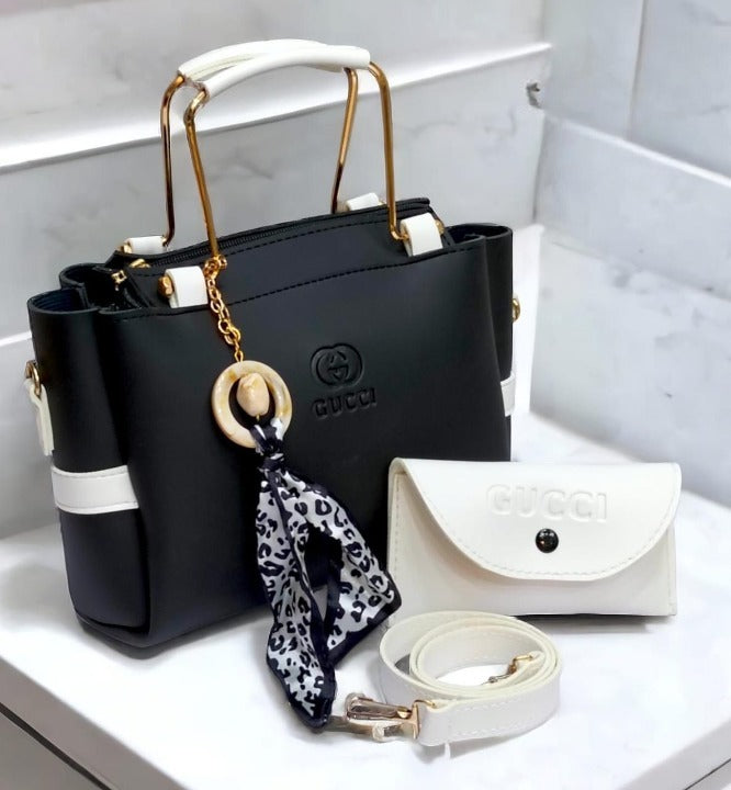 Ladies Handbag With Match Small Pouch Elegant Design Premium Quality