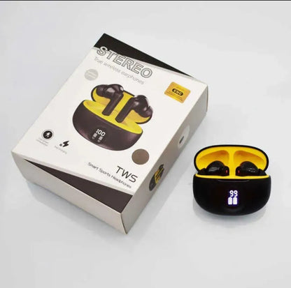 Wireless Stereo Earbuds3.1 Special Edition Display Earbuds STEREO Wireless Bluetooth Earbuds With ANC | Mic in-Ear Headphones with LED Display | Type C Fast Charging | Bluetooth for Android/iPhone ( With Box - With Cable - Random Color )