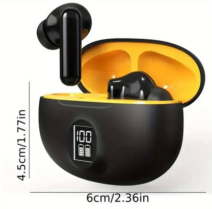 Wireless Stereo Earbuds3.1 Special Edition Display Earbuds STEREO Wireless Bluetooth Earbuds With ANC | Mic in-Ear Headphones with LED Display | Type C Fast Charging | Bluetooth for Android/iPhone ( With Box - With Cable - Random Color )