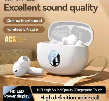 Wireless Stereo Earbuds3.1 Special Edition Display Earbuds STEREO Wireless Bluetooth Earbuds With ANC | Mic in-Ear Headphones with LED Display | Type C Fast Charging | Bluetooth for Android/iPhone ( With Box - With Cable - Random Color )